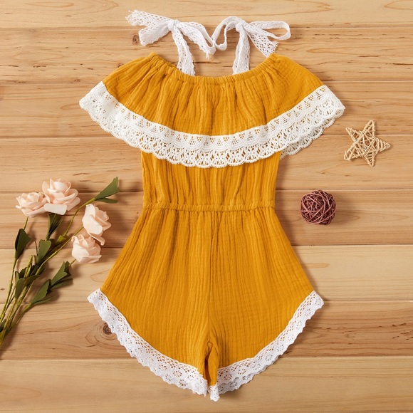 Karla’s Boutique ❣️ Other - ⭐️ SOLD ⭐️ NWT🎉 Toddler lace decor solid jumpsuit